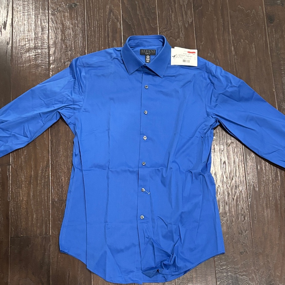 Alfani Vibrant Blue Dress Shirt